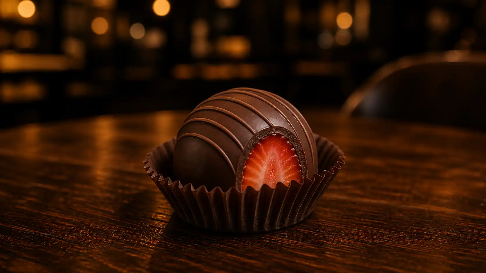 Bombom de morango Bella Café